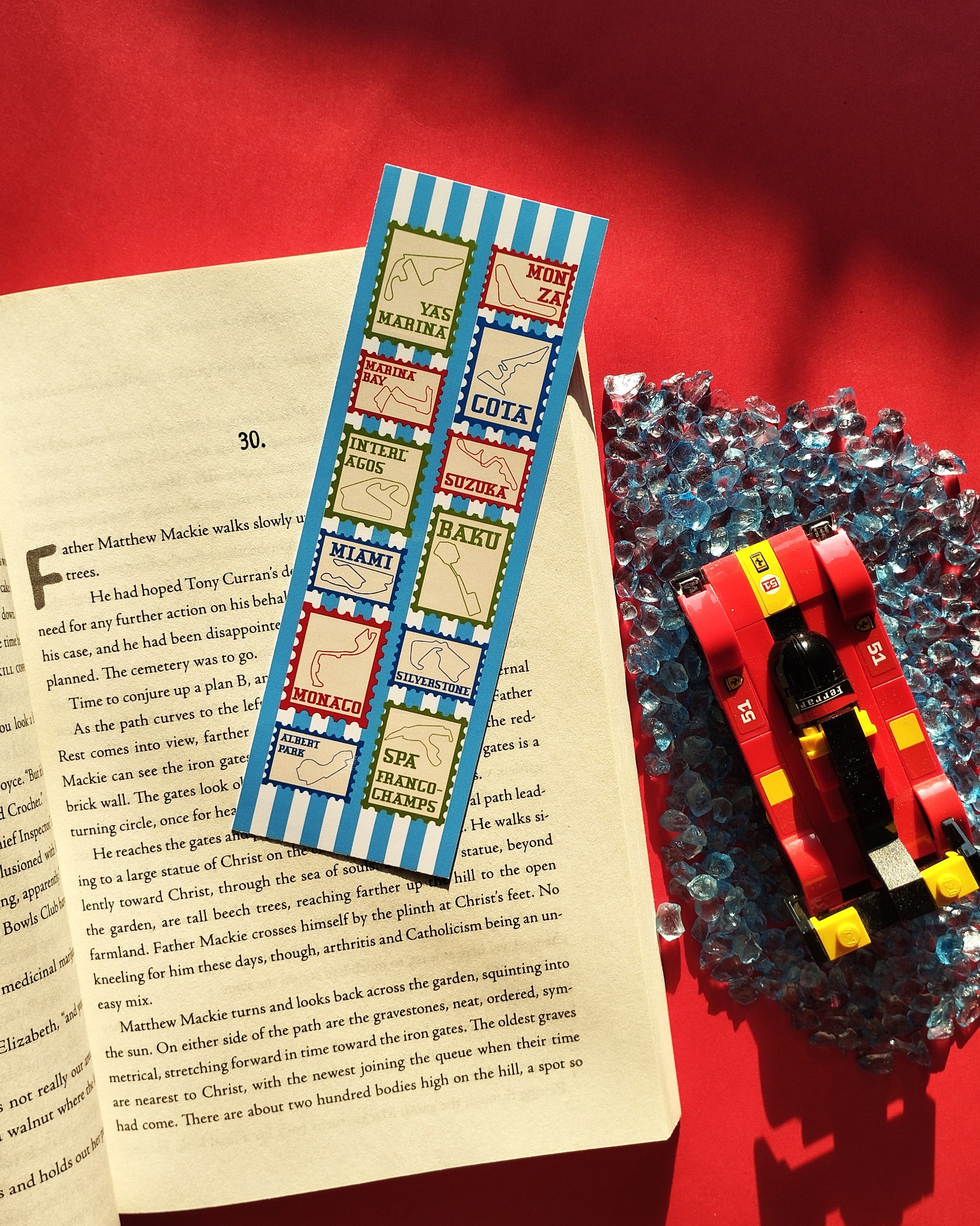 Formula One Stamps Bookmark