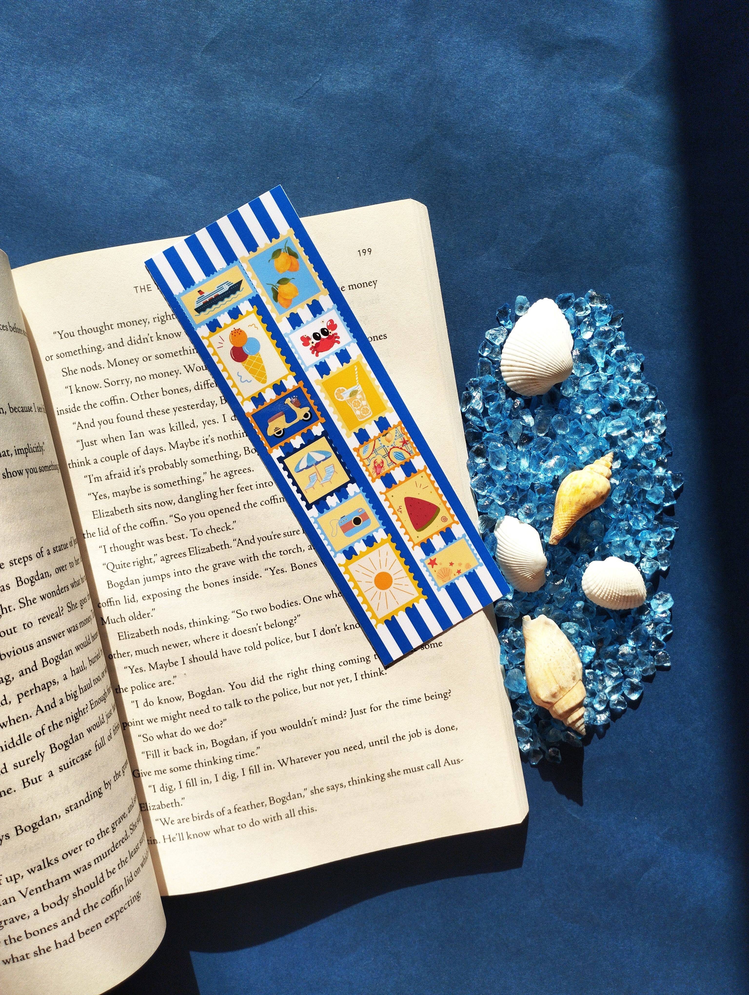 Amalfi Coast Stamps Bookmark