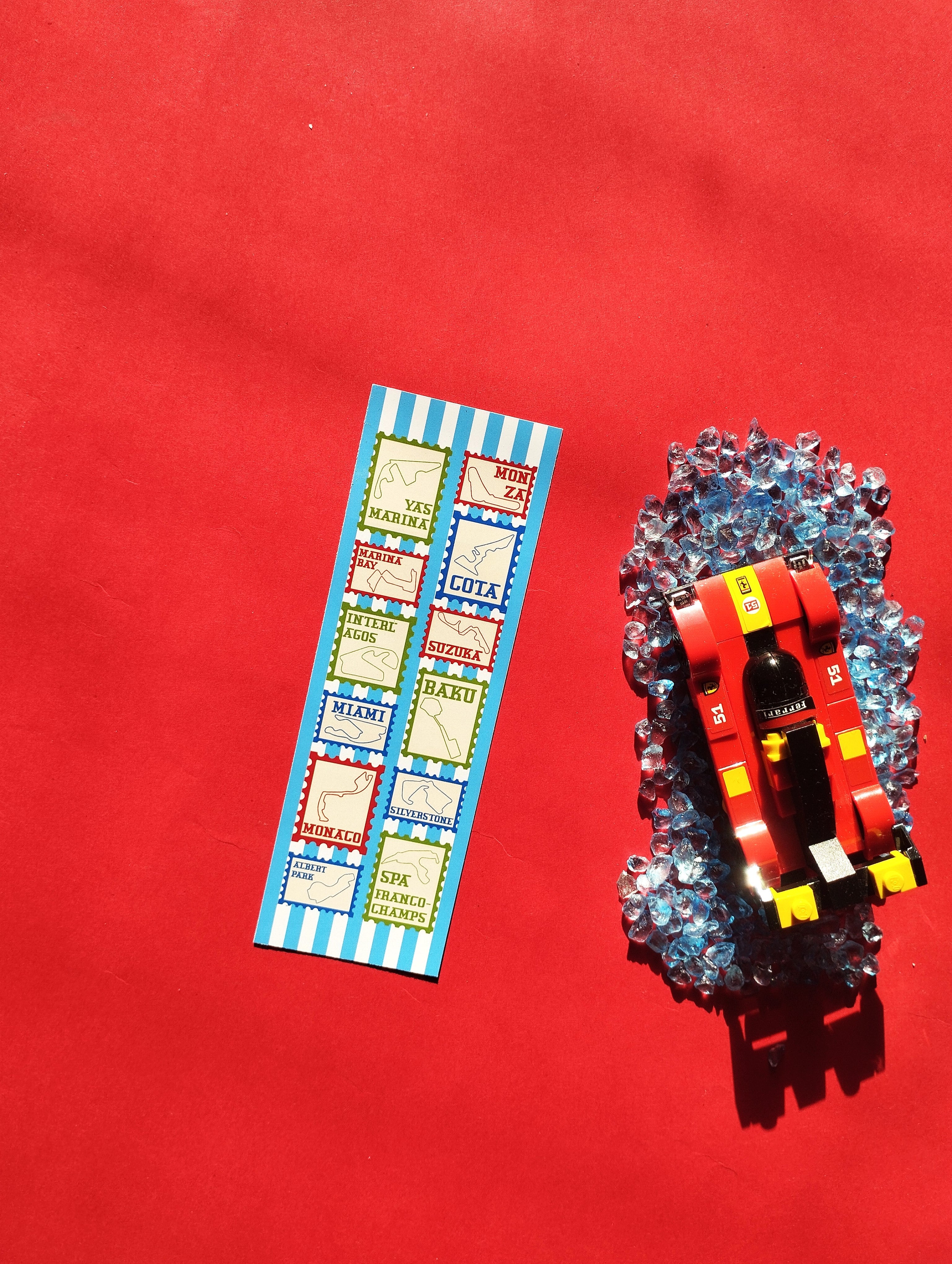 Formula One Stamps Bookmark